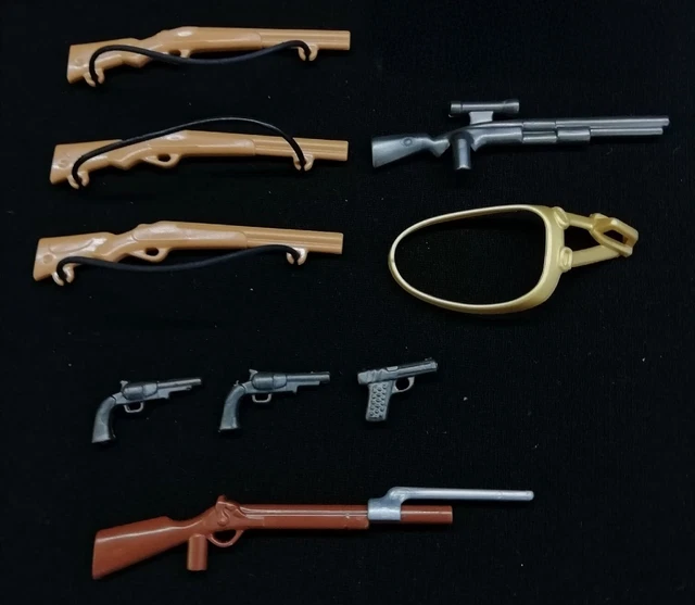PLAYMOBIL FIGURES CUSTOM battle weapons lot bid Guns Pistols Western Hunter Rare EUR 9,26