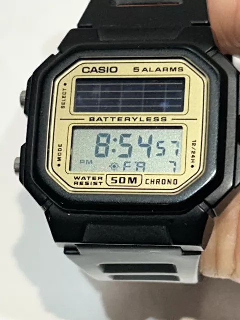 Casio AL-190W Vintage Solar Digital Watch Alarm Stopwatch Timer - Module 3274