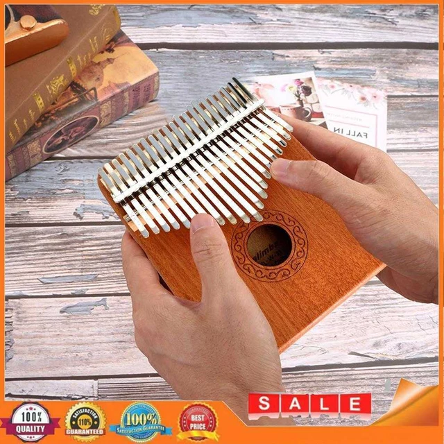 Mahogany 21 Key Kalimba Thumb Piano Mbira Musical Instrument Gift for Beginners