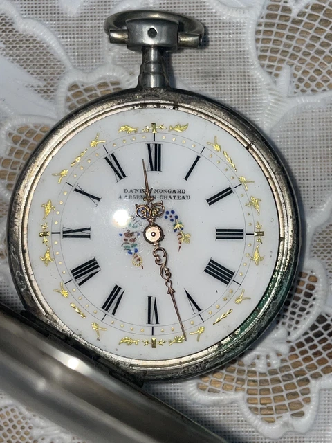 Montre à Gousset Ancienne En Argent Massif – Mécanique Manuelle, Fin XIXe Siècle, Pièce De Collection