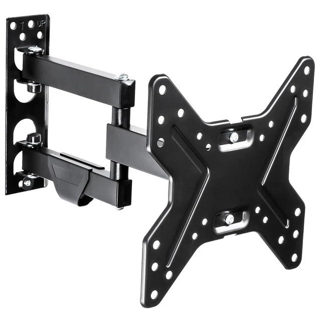 Support Mural Pied Echo Show Support Pivotant Pour Echo Show 15 - Rotation 360°, Inclinaison Ajustable - Base Aluminium Noir