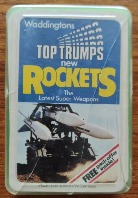 Vintage 1970er Waddingtons Top Trumps - Raketen - 100% komplett