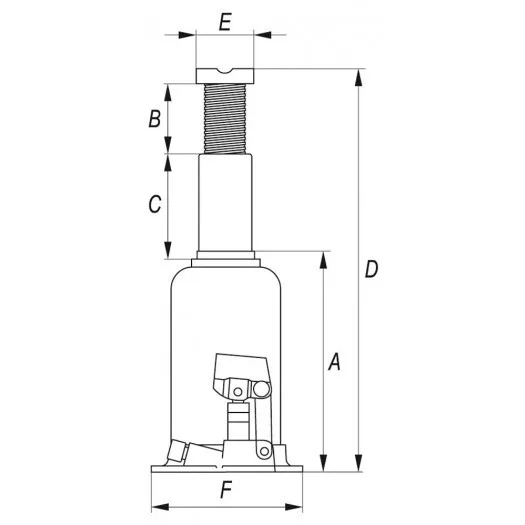 10T Yato Hydraulique Timbre de Jack Bouteille Prise Spindelverstellung 3