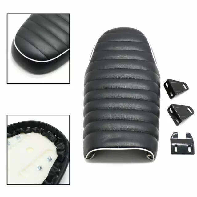 Cafe Racer Seat AU Replacement Vintage Saddle Flat Brat Hump For Motorcycles