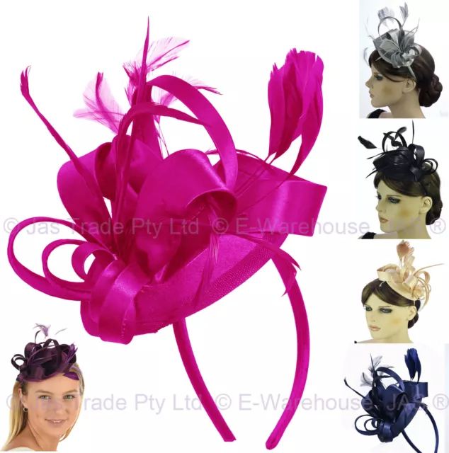 Spring Racing Race Party Melbourne Cup Feather Headband Hairband Clip Fascinator