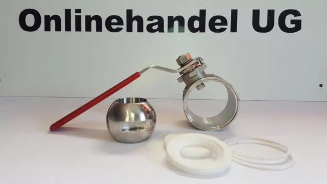 Ball Valve / Stainless 1.4408/Annecke/1 1/2 Inch, PN56 Very Good Condition