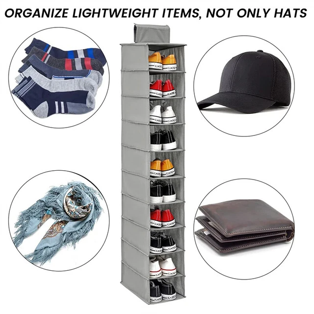 Shoe Shelves 10-Layer Space Saver Hanging Storage Closet Organizer Hanger Rack