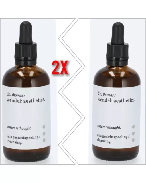 2X Dr.thomas Wendel aethetics AHA Gesichtspeeling / Cleanser 100 ml   (B-Ware)