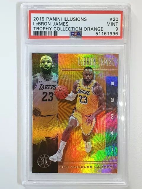 2019 Panini Illusions Lebron James #20 Trophy Collection ORANGE - PSA 9 (POP 5)