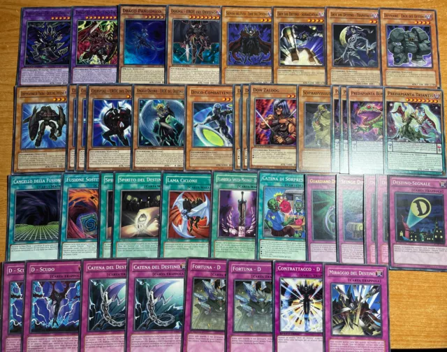 Yu-Gi-Oh! Deck EROE DEL DESTINO + Extra Deck [42 CARTE] Completo & 100% Italiano