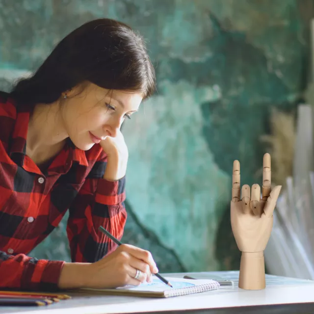 Holzhand Modellhand rechte Hand Zeichenhilfe Gliederhand Deko Hand Zeichenhand 2