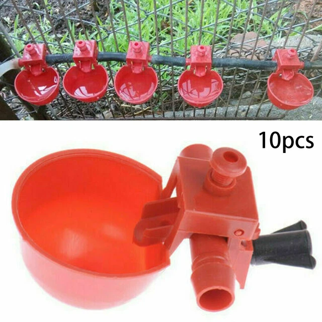 Tazze d'acqua regolabili volume d'acqua 10 pz plastica pollo gallina per pollame