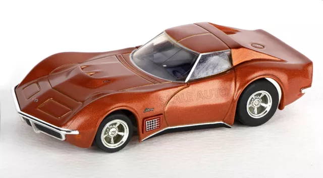 AFX Mega G+ 1971 Corvette 454 Orange Metallic Clear Collector HO Slot Car #22047