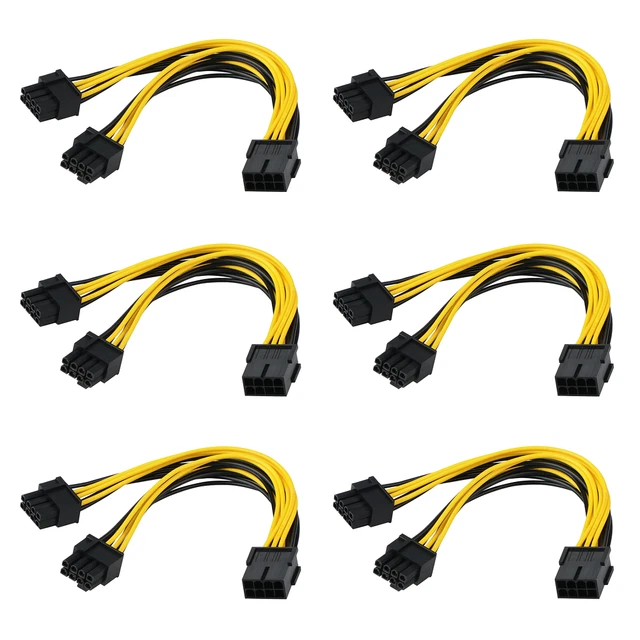 Câble D'alimentation PCI-E Corsair 6+2 Broches, Tressé Rouge Et Noir, Modulaire