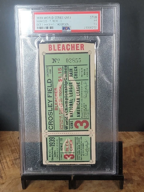 1939 World Series Game 3 Ticket PSA 1.5 Yankees Reds 1939 World Series Game 3 Ticket PSA 1.5 Yankees Reds