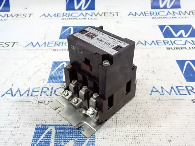 Cutler Hammer C10BN2 Ser A1 18 Amp NEMA Size 0 Contactor 110/120V Coil W C320KB1