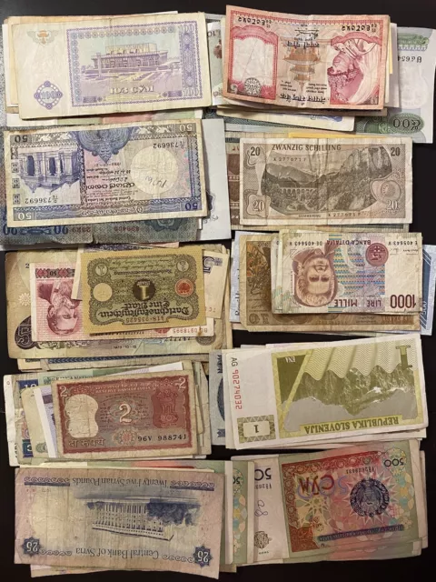 100 x Geldscheine Sammlung Banknoten