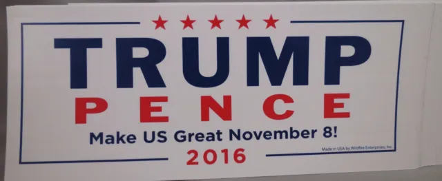 Wholesale Lot Of 20 Trump Pence Make Us Great November 8 Stickers America Again!