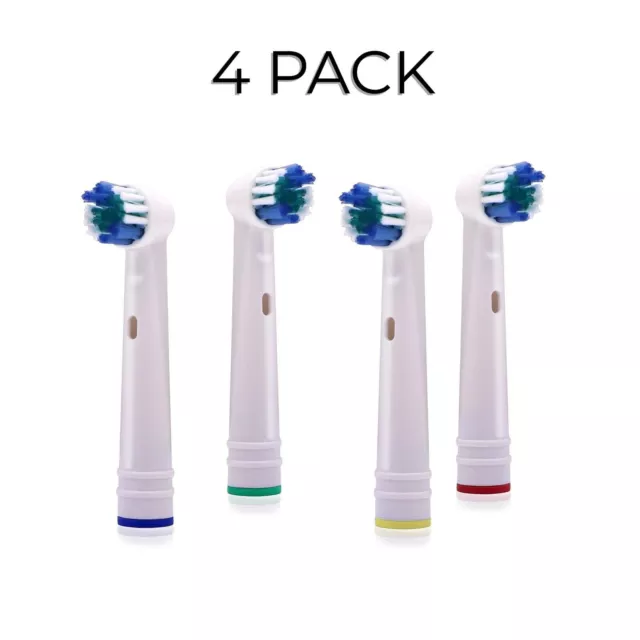 Electric Toothbrush Heads Replacement Brush Head Compatible Oral B Braun, 4 Pack