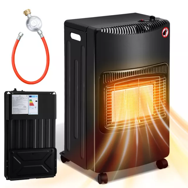 Gasheizung Kamin Heizung Heizstrahler 4200W Gasofen LPG Heizgerät Campingheizung