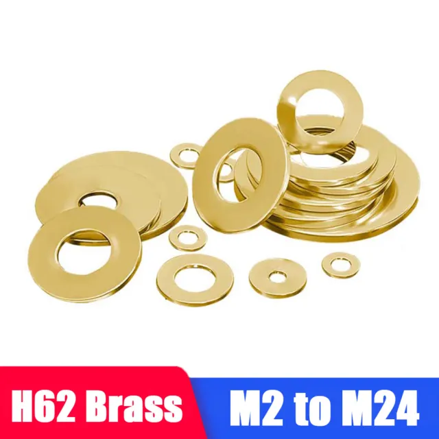 Brass Sealing Washers Metric - M2 M3 M4 M6 M8 M10 M12 M14- M24 Flat Seal Washer