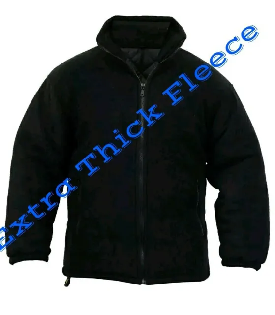 New Mens Extra Thick Fleece Heavy Duty Work Jacket Padded Warm Winter Size