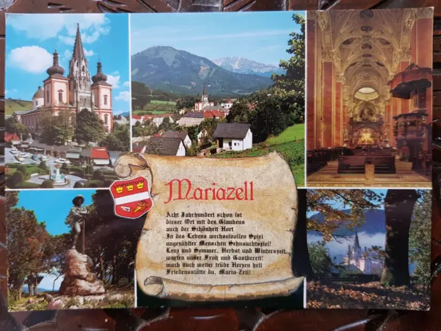 Postkarte a102 gelaufen, Mariazell, Steiermark, Ansichtskarte, Sammlung, AK