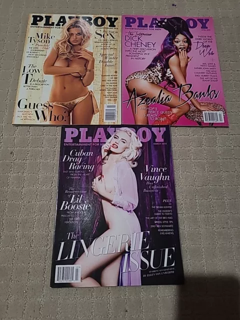 Playboy Magazine 2015 First 3 Issues Azealia Banks Mike Tyson Centre folds Sb