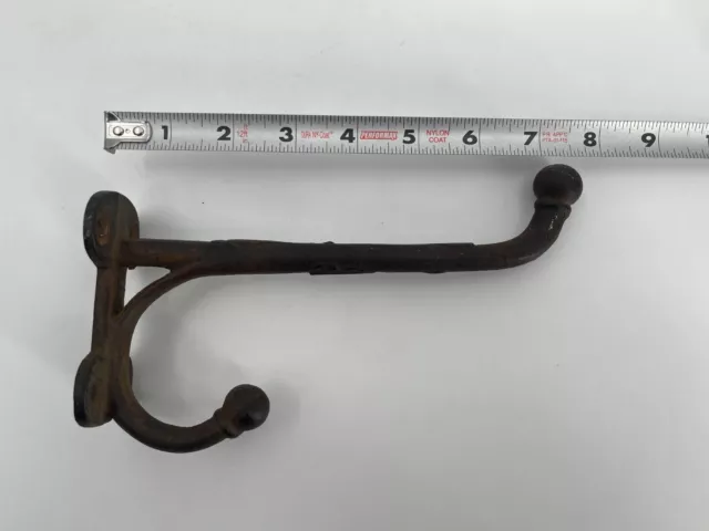 Antique Large Coat Hook, 7- 7/8 Inch Horse Barn Hook, Vintage Iron