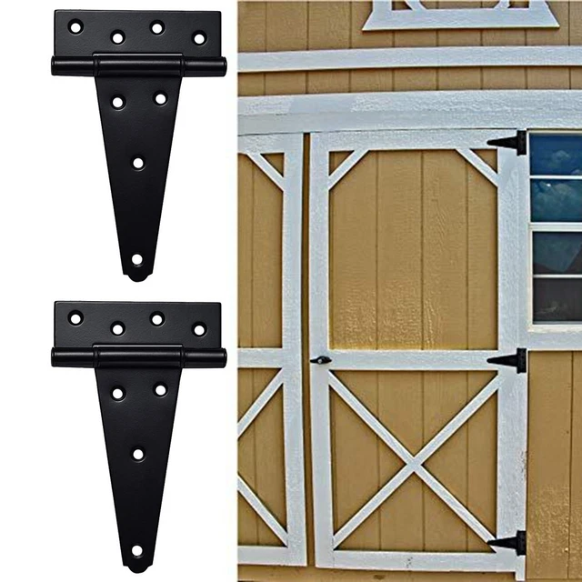Tee Hinges Black Decorative Heavy Duty Strap T Hinge Door Gate Shed Pair