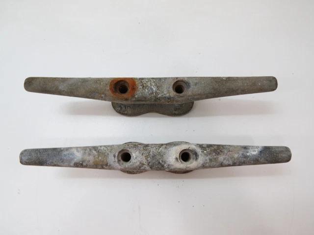 Pair 10 inch Wilcox Crittenden Cast Iron Boat Dock Cleats Door Handles (D4C610B) 2
