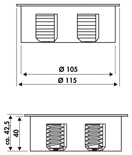 Presa elettrica singola francese da incasso con cornice RITA
