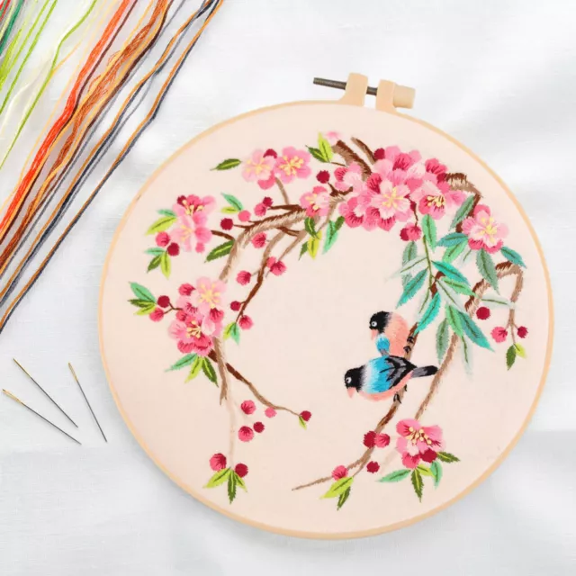 Ciieeo Embroidery with Birds Pattern and Instructions for-MG