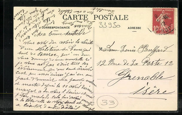 CPA Barsac, Grande Rue 1912 2