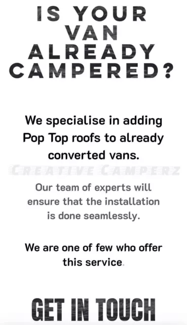 🔊 IS YOUR VAN ALREADY CAMPERED without a POP TOP ROOF? But Want One? 🙌