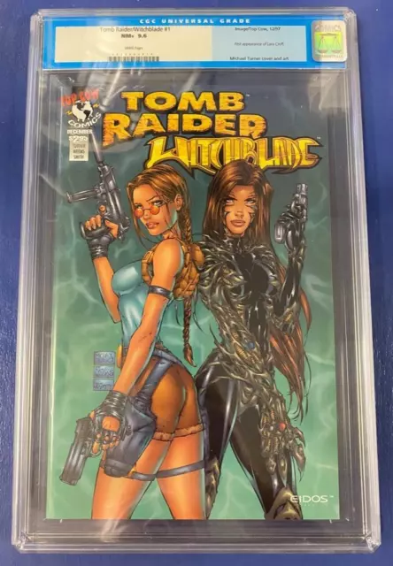 Tomb Raider Witchblade #1 Cgc 9.6 First Appearance Lara Croft Old Label 1997