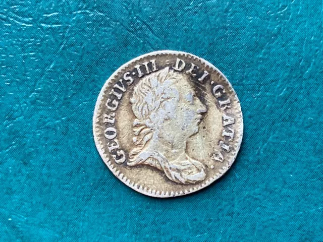 United Kingdom George III 1762 ? Silver 3 Pence Dent To Coin
