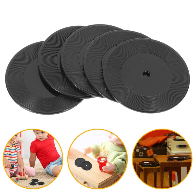 6 Pcs Doll House Accessories Dollhouse Wall Decor Blank Vinyl Records 2