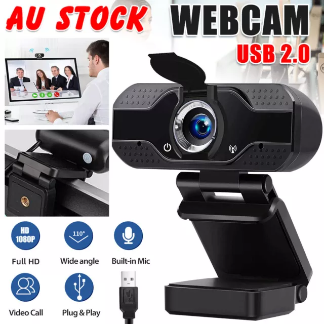 1080P Webcam with Microphone USB Web Camera PC Desktop Laptop Live Streaming