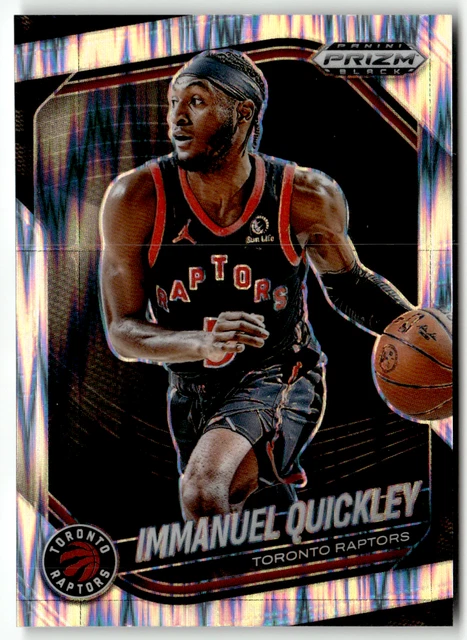 PANINI 2024-25 PRIZM Black NBA No 77 Immanuel Quickley Silver Flood ...