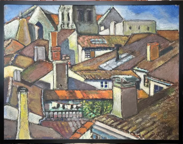 1930 Paris Roof Panorama A Cubist George  Braque Oil Painting