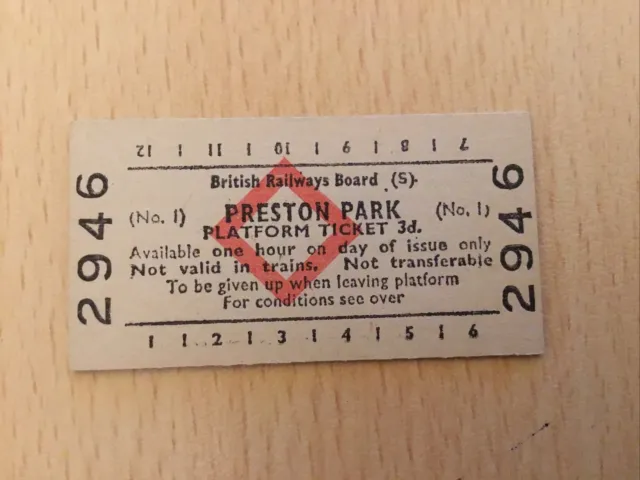 Red.  Diamond.  B,R,B,   Platform. Ticket,   (. Preston Park. 81,    )