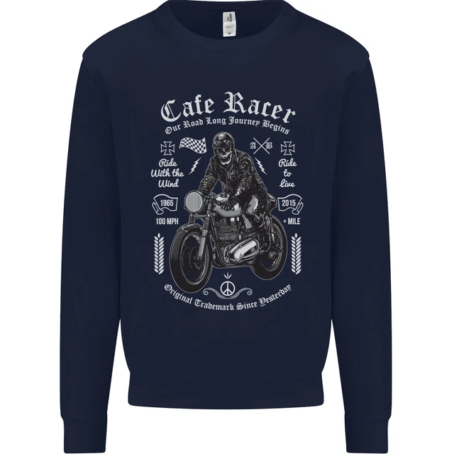 Felpa Maglione Maglione Moto Moto Biker Moto Cafe Racer 2
