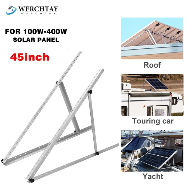 45 IN ADJUSTABLE Solar Panel Upgrade Tilt Mount Brackets Shed Boat ...