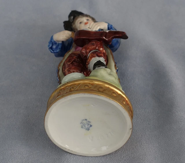 VOLKSTEDT Couple de Musiciens Figurines en Porcelaine Allemande Thuringe XIXème 16