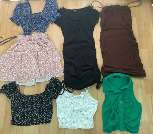 Teens Womens Clothes Bundle SHEIN 7 Items Tops Dresses Skirt XS Extra Small