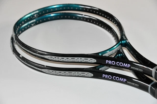 Raquette De Tennis Prince Oversize Pro Comp Sport Widebody – Noir/vert – Taille De Grip 4 3/8 – Occasion