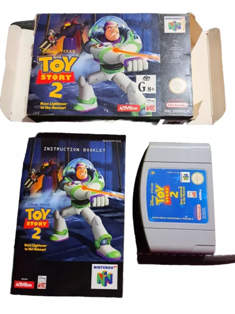 TOY STORY 2 Nintendo 64 Game N64 1999 PAL Box and Manual Complete