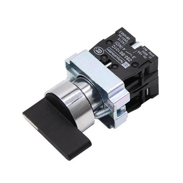 22mm 2 Or 3 Position Rotary Selector Switch | Latching Momentary ON/OFF NO NC | Panel Mount