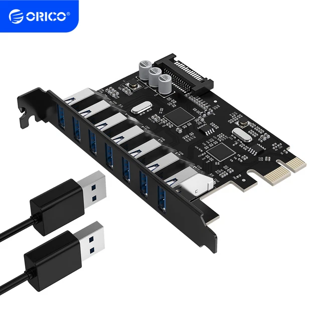 Carte PCIe USB-C 4 Ports USB 3.0 - 5 Gbit/s, Alimentation Par Le Slot, Pour PC Fixe